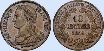 Concours 10 Centimes essai par MONTAGNY 1er Type